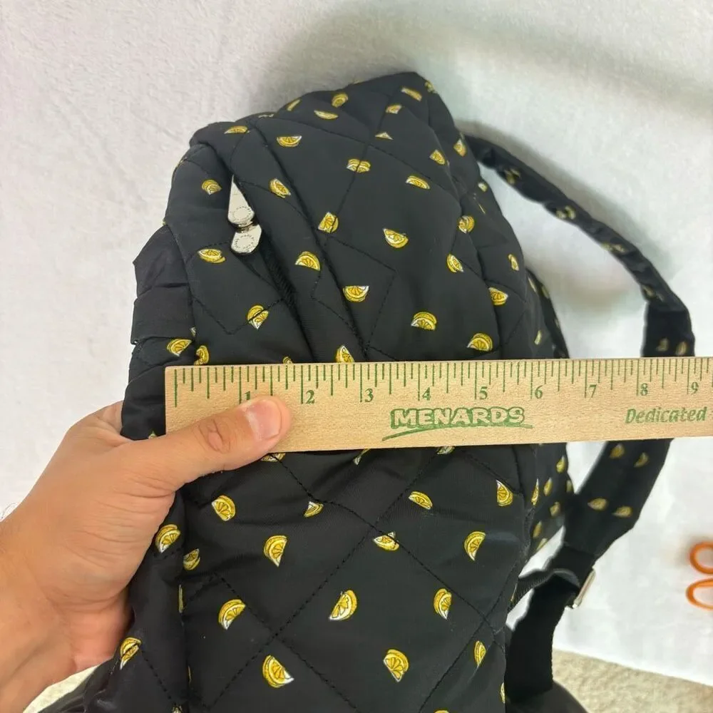 Marc‎ by Marc Jacobs Black with Lemon Print Quilted Backpack